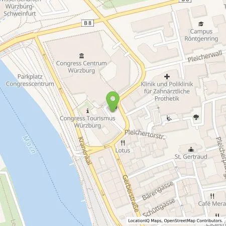 Standortübersicht der Tankstelle Stadtwerke Würzburg AG in 97070 Würzburg