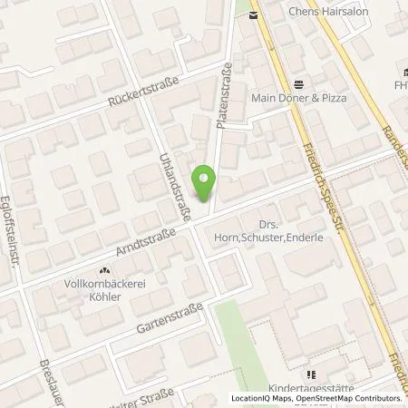 Standortübersicht der Tankstelle Stadtwerke Würzburg AG in 97072 Würzburg