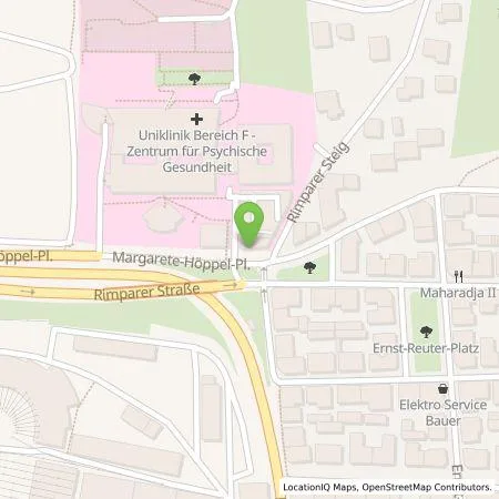 Standortübersicht der Tankstelle Stadtwerke Würzburg AG in 97080 Würzburg