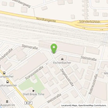 Standortübersicht der Tankstelle Stadtwerke Würzburg AG in 97080 Würzburg