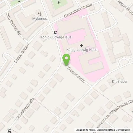 Standortübersicht der Tankstelle Stadtwerke Würzburg AG in 97074 Würzburg