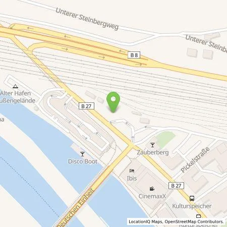 Standortübersicht der Tankstelle Stadtwerke Würzburg AG in 97080 WUERZBURG