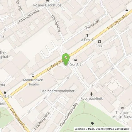 Standortübersicht der Tankstelle Stadtwerke Würzburg AG in 97070 Würzburg