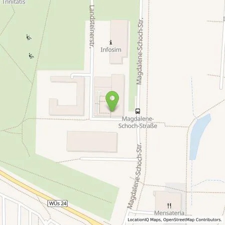 Standortübersicht der Tankstelle Stadtwerke Würzburg AG in 97074 Würzburg