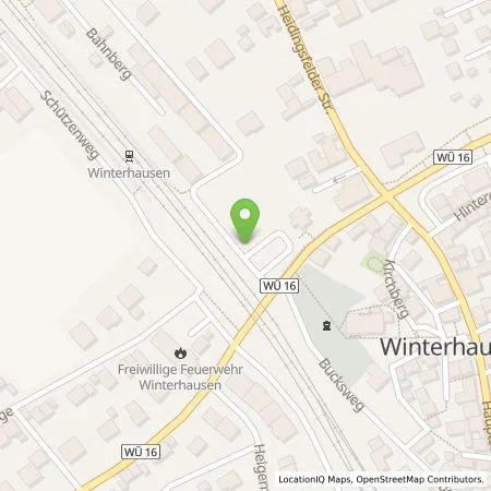 Standortübersicht der Tankstelle Stadtwerke Würzburg AG in 97286 Winterhausen