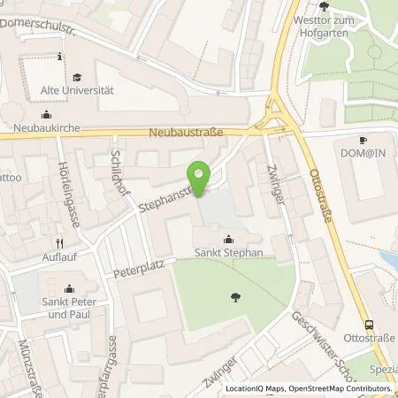 Standortübersicht der Tankstelle Stadtwerke Würzburg AG in 97070 Würzburg