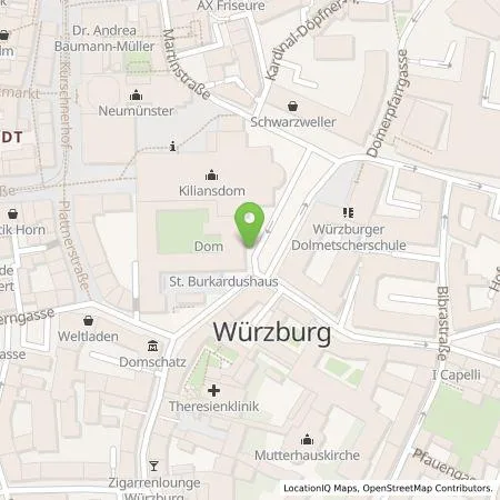 Standortübersicht der Tankstelle Stadtwerke Würzburg AG in 97070 Würzburg