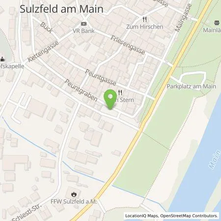 Standortübersicht der Tankstelle Stadtwerke Würzburg AG in 97320 Sulzfeld a. Main
