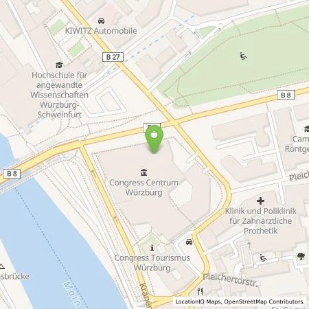 Standortübersicht der Tankstelle Stadtwerke Würzburg AG in 97070 Würzburg