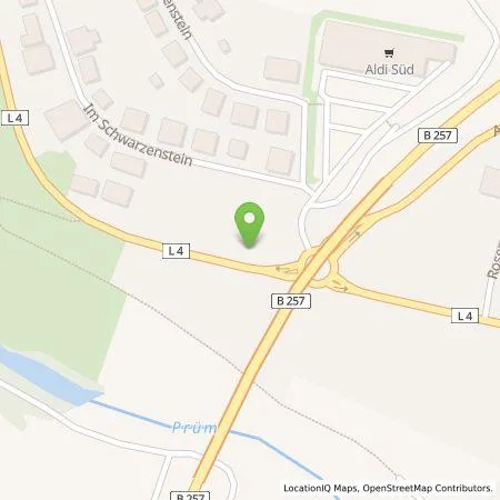 Standortübersicht der Tankstelle Gebr. Fischbach GmbH & Co KG in 54666 Irrel