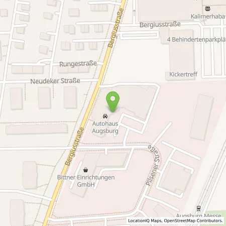 Standortübersicht der Tankstelle Autohaus Augsburg GmbH in 86199 Augsburg