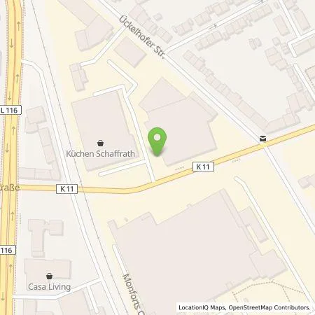 Standortübersicht der Tankstelle NEW Niederrhein Energie und Wasser GmbH in 41065 Mönchengladbach