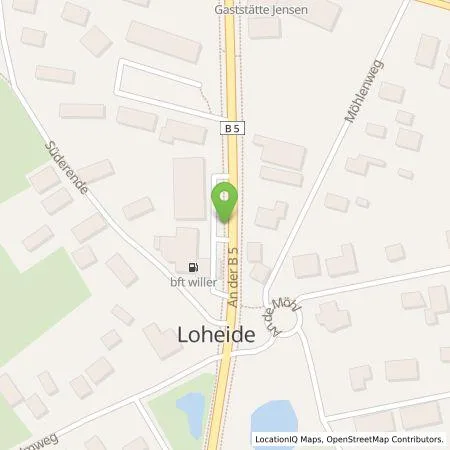 Standortübersicht der Tankstelle GP Joule Connect GmbH in 25842 Langenhorn