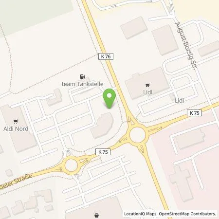 Standortübersicht der Tankstelle team energie GmbH & Co. KG in 24783 Osterrönfeld