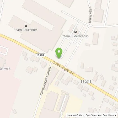 Standortübersicht der Tankstelle team energie GmbH & Co. KG in 24392 Süderbrarup