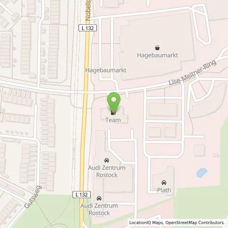Standortübersicht der Tankstelle team energie GmbH & Co. KG in 18059 ROSTOCK