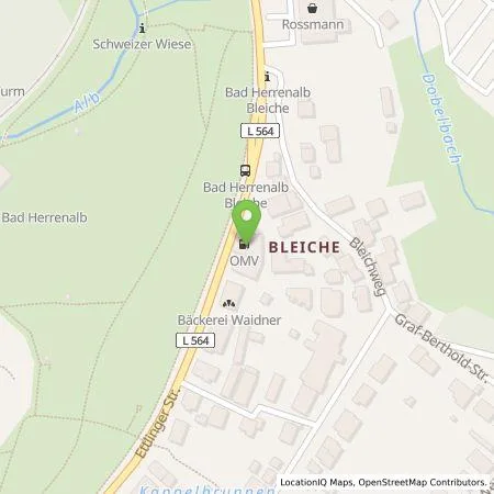 Standortübersicht der Tankstelle GP Joule Connect GmbH in 76332 Bad Herrenalb