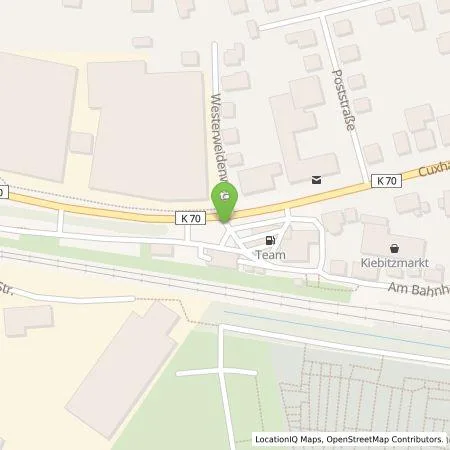 Standortübersicht der Tankstelle team energie GmbH & Co. KG in 21762 Otterndorf