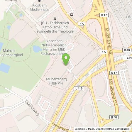 Standortübersicht der Tankstelle Mainzer Stadtwerke AG in 55122 Mainz