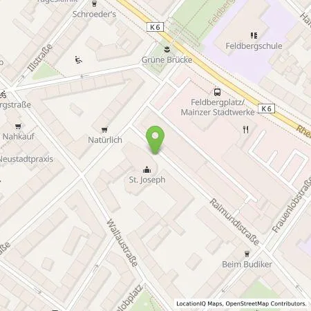 Standortübersicht der Tankstelle Mainzer Stadtwerke AG in 55118 Mainz