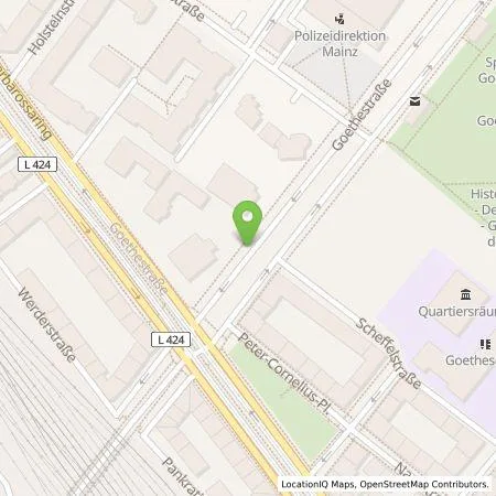 Standortübersicht der Tankstelle Mainzer Stadtwerke AG in 55118 Mainz