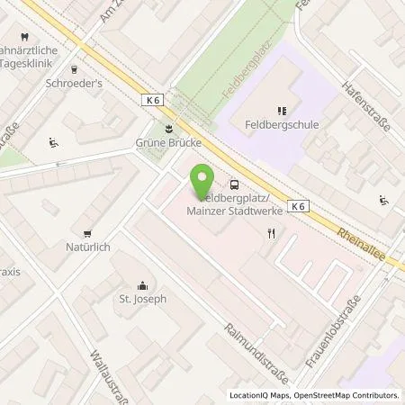 Standortübersicht der Tankstelle Mainzer Stadtwerke AG in 55118 Mainz