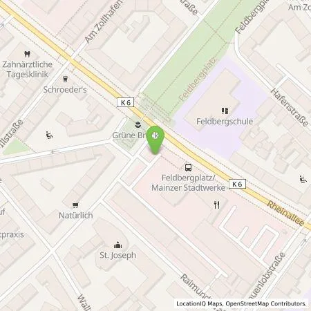 Standortübersicht der Tankstelle Mainzer Stadtwerke AG in 55118 Mainz