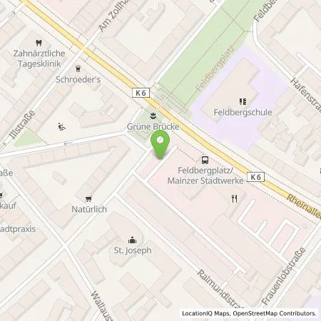 Standortübersicht der Tankstelle Mainzer Stadtwerke AG in 55118 Mainz