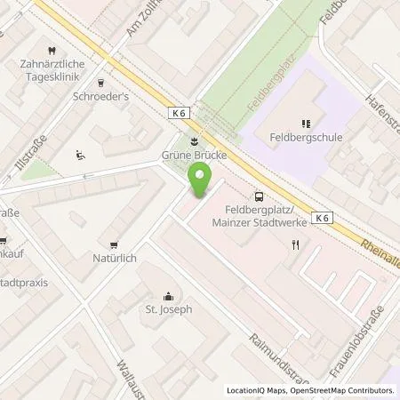 Standortübersicht der Tankstelle Mainzer Stadtwerke AG in 55118 Mainz