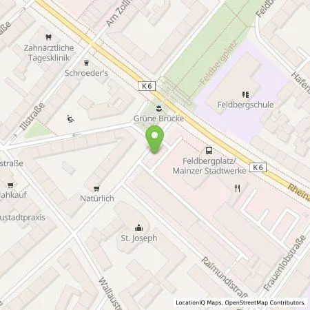 Standortübersicht der Tankstelle Mainzer Stadtwerke AG in 55118 Mainz