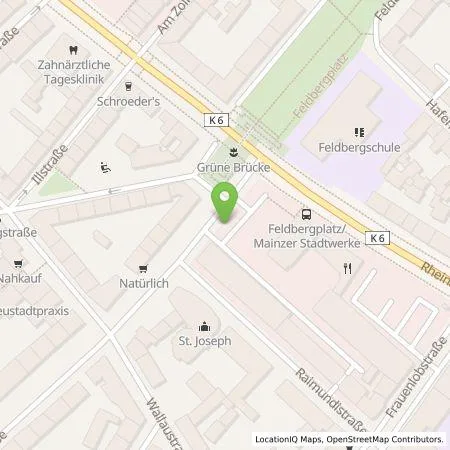 Standortübersicht der Tankstelle Mainzer Stadtwerke AG in 55118 Mainz