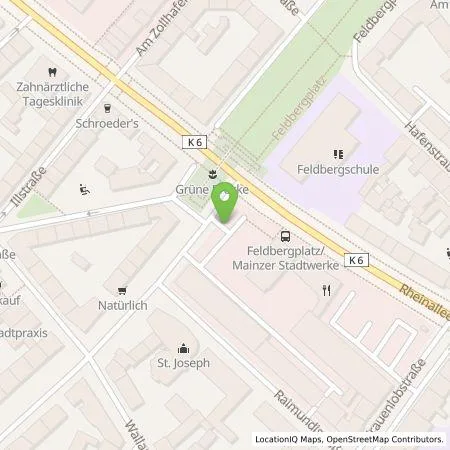 Standortübersicht der Tankstelle Mainzer Stadtwerke AG in 55118 Mainz