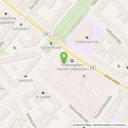 Standortübersicht der Tankstelle Mainzer Stadtwerke AG in 55118 Mainz