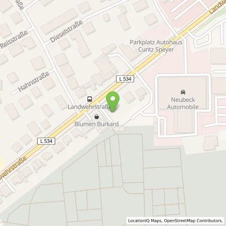 Standortübersicht der Tankstelle Verkehrsbetriebe Speyer GmbH in 67346 Speyer