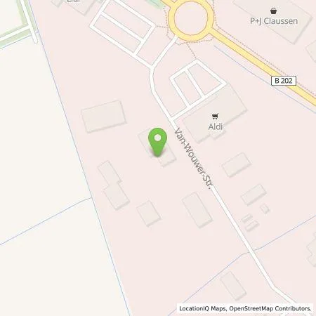 Standortübersicht der Tankstelle HanseWerk AG in 25840 Friedrichstadt