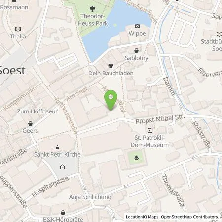 Standortübersicht der Tankstelle Stadtwerke Soest Energiedienstleistungs GmbH in 59494 Soest