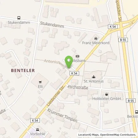 Standortübersicht der Tankstelle Stadtwerke Soest Energiedienstleistungs GmbH in 33449 Langenberg