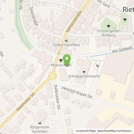 Standortübersicht der Tankstelle Stadtwerke Soest Energiedienstleistungs GmbH in 33397 Rietberg