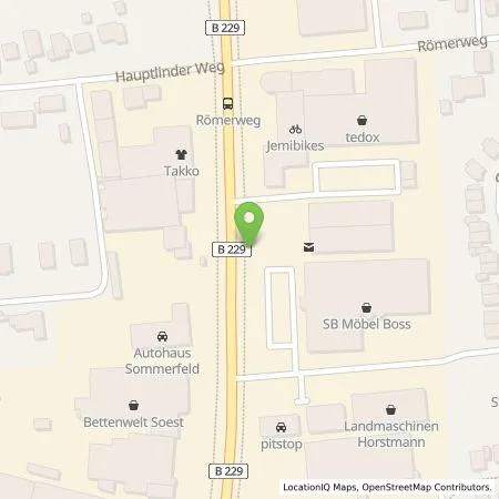 Standortübersicht der Tankstelle Stadtwerke Soest Energiedienstleistungs GmbH in 59494 Soest