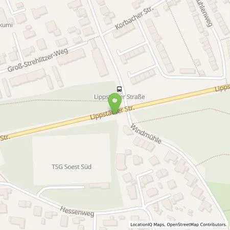 Standortübersicht der Tankstelle Stadtwerke Soest Energiedienstleistungs GmbH in 59494 Soest