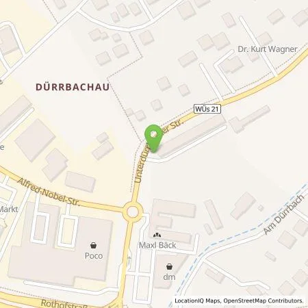 Standortübersicht der Tankstelle Energielösung GmbH in 97080 Würzburg