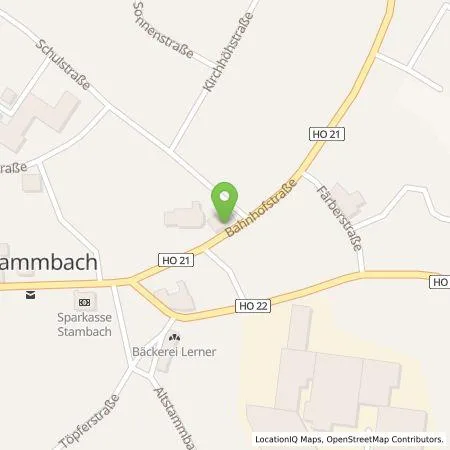 Standortübersicht der Tankstelle Energielösung GmbH in 95236 Stammbach