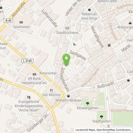 Standortübersicht der Tankstelle Oberhessische Versorgungsbetriebe AG in 36304 Alsfeld