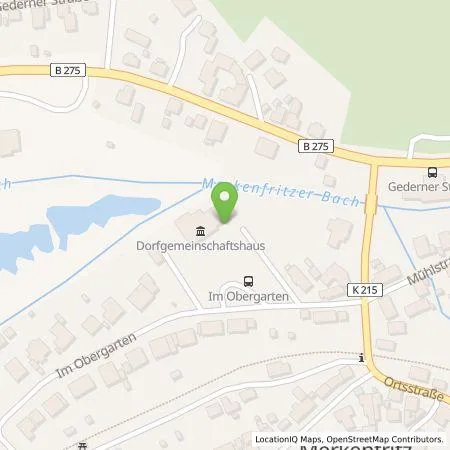 Standortübersicht der Tankstelle Oberhessische Versorgungsbetriebe AG in 63697 Hirzenhain