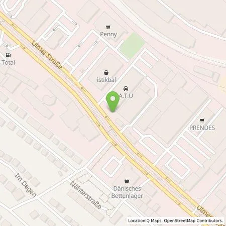 Standortübersicht der Tankstelle Allego GmbH in 70327 Stuttgart