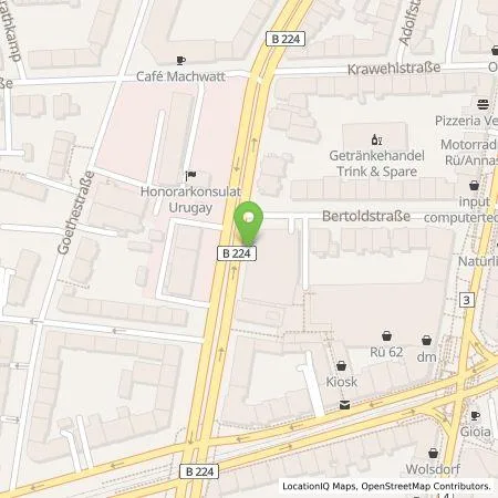 Standortübersicht der Tankstelle Allego GmbH in 45130 Essen