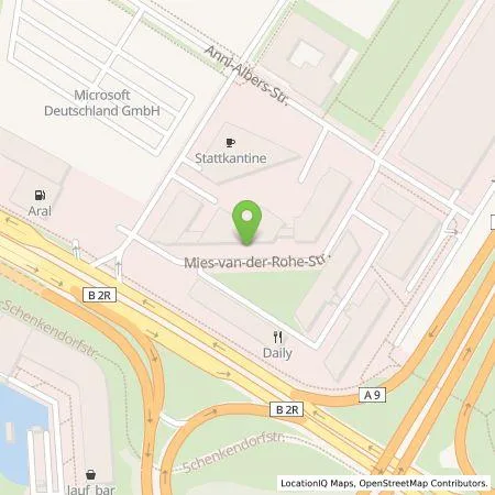 Standortübersicht der Tankstelle Allego GmbH in 80807 München