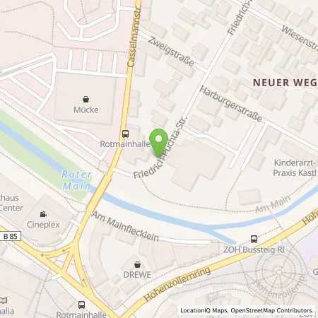 Standortübersicht der Tankstelle Stadtwerke Bayreuth Holding GmbH in 95444 Bayreuth