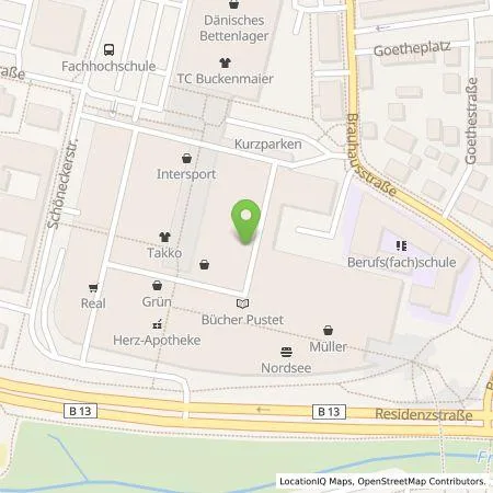 Standortübersicht der Tankstelle Allego GmbH in 91522 Ansbach