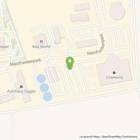 Standortübersicht der Tankstelle Allego GmbH in 97337 Dettelbach